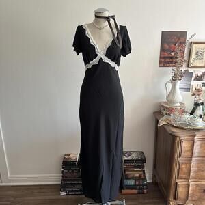 Princess Polly black lace maxi dress